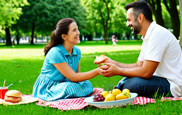 회복탄력성 있는 자녀 양육법 - Family Picnic**
A happy family having a picnic in a lush green park. The mother, father, and two ch...