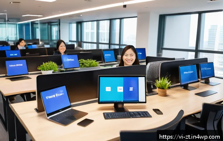 회복탄력성 있는 조직 문화 구축하기 - A modern Vietnamese office environment showcasing a diverse team engaged in open communication and c...